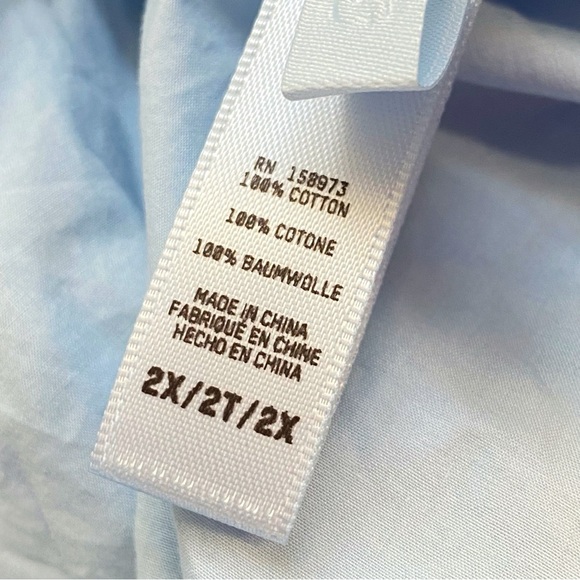 SKIMS GLACIER LIGHT BLUE COTTON POPLIN BUTTON UP LONG SLEEVE SLEEP TOP - Picture 6 of 9